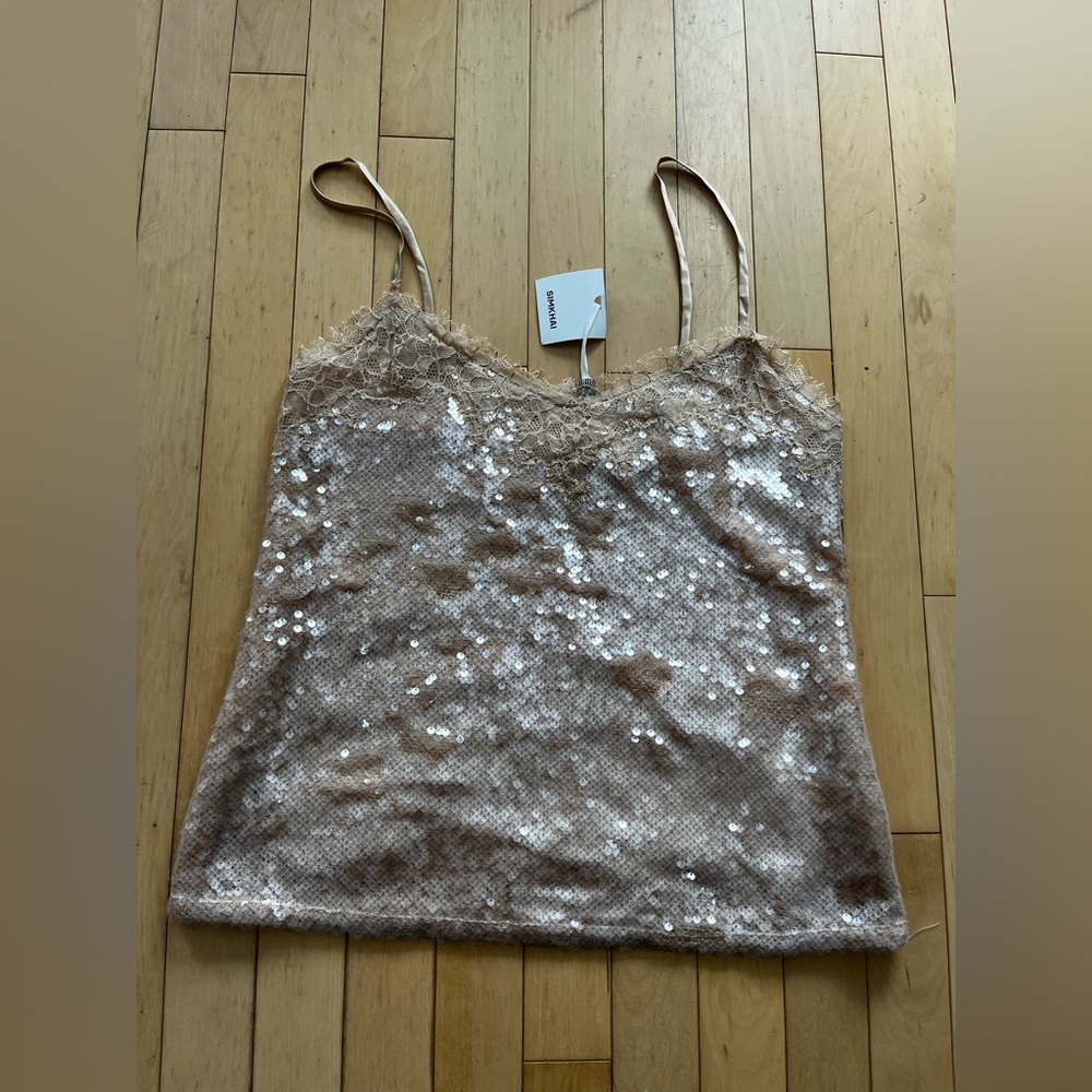 Simkhai Arlene Sequinned Lace Camisole - Picture 2 of 10
